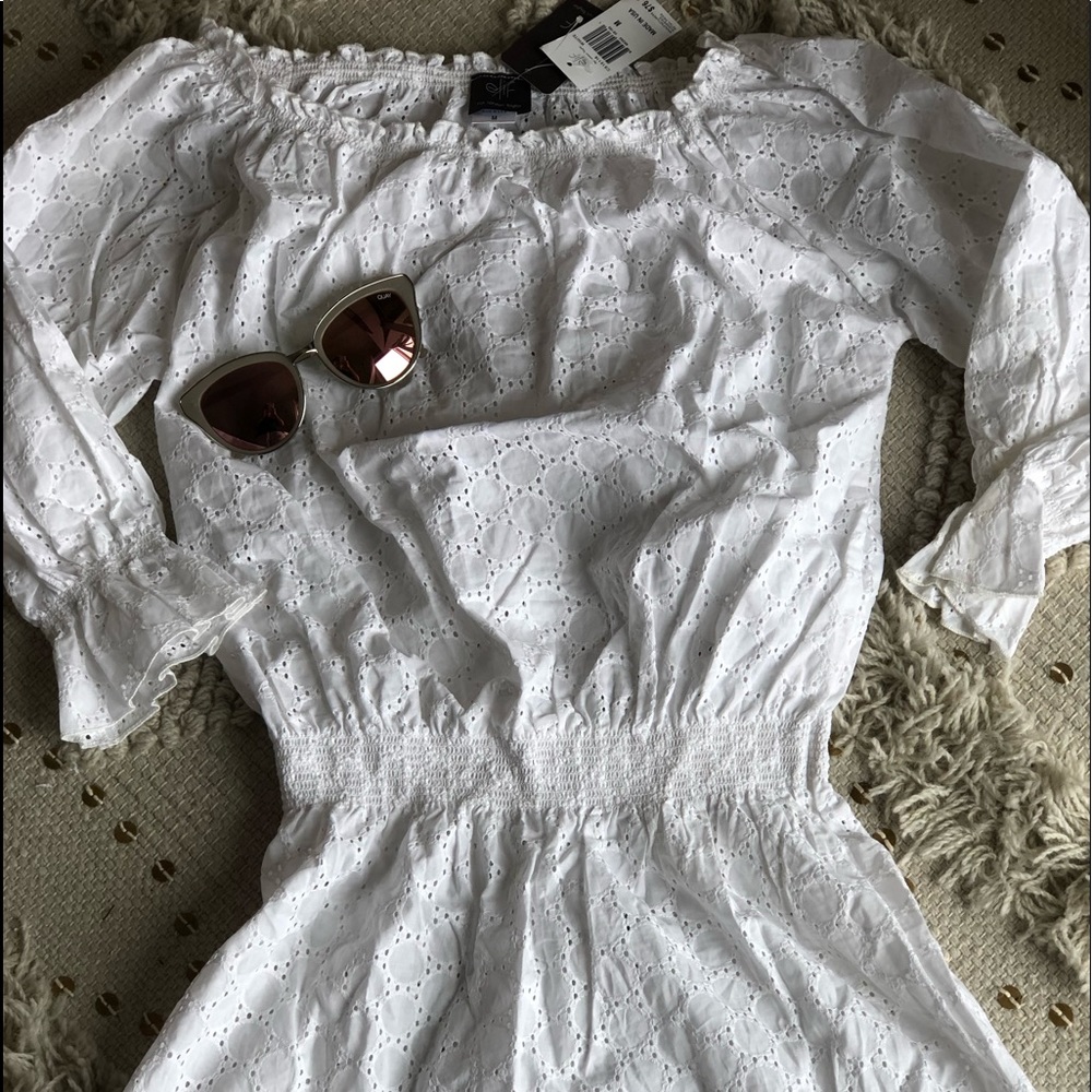 Nordstrom brand “elif” white eyelet swim cover up